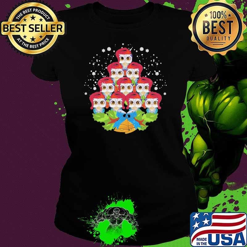 Owls Merry Christmas Tree Animal shirt