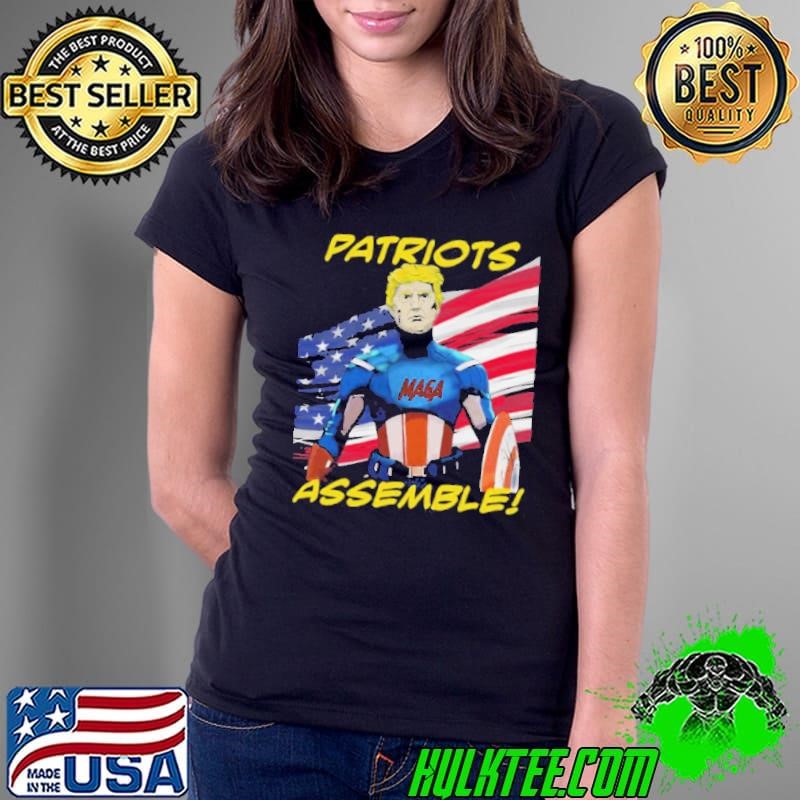 Patriots Assemble Donald Trump Maga American Flag shirt