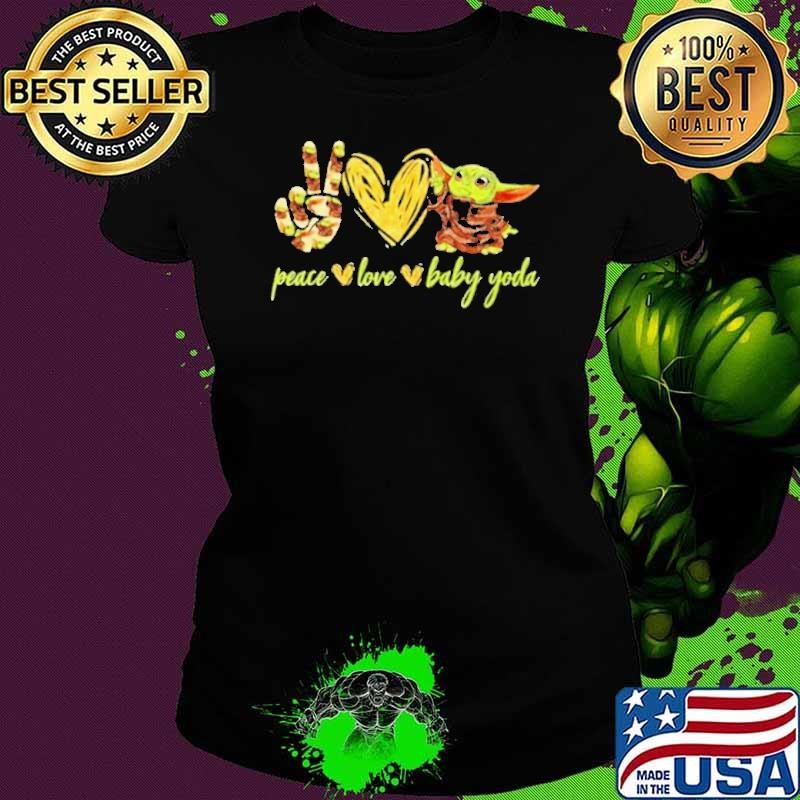 Peace Love Baby Yoda Heart shirt