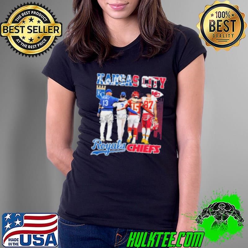 Perez Witt Jr., Mahomes, Kelce Royals Chiefs shirt