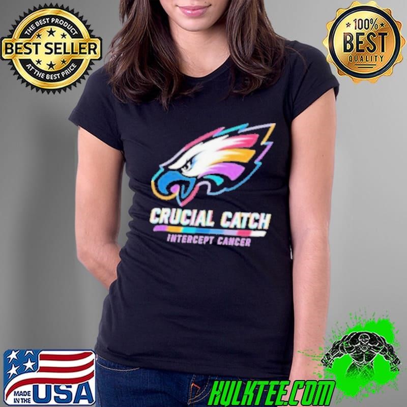 Philadelphia Eagles 2024 Crucial Catch Intercept Cancer Awareness Shirt