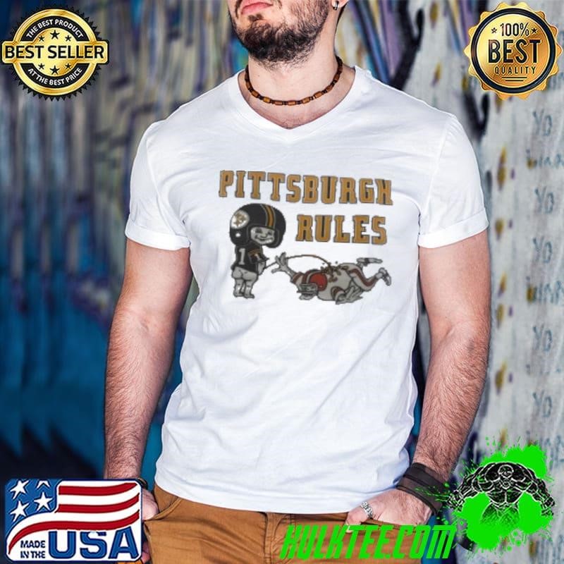 Pittsburgh Steelers Peeing Cleveland Browns Rules Guys V Neck