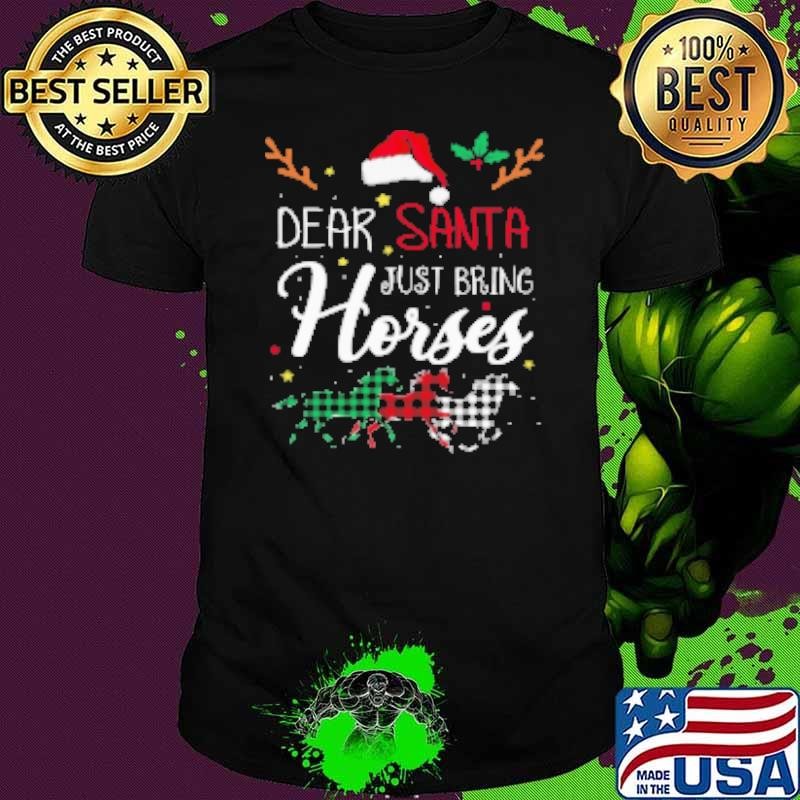 Plaid Holiday Horse Wishes Shirt