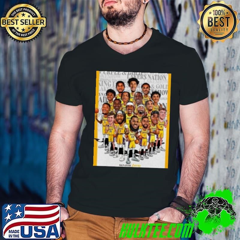 Poster NBA 2024 Los Angeles Lakers 24 Hours ‘Til Lakers Basketball Caricature shirt