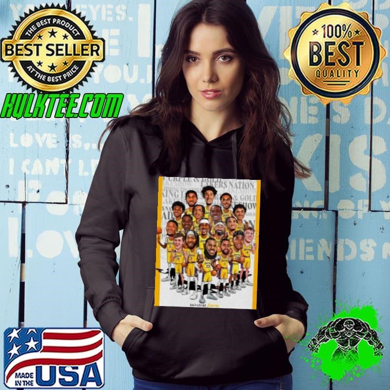 Poster NBA 2024 Los Angeles Lakers 24 Hours ‘Til Lakers Basketball Caricature Hoodie