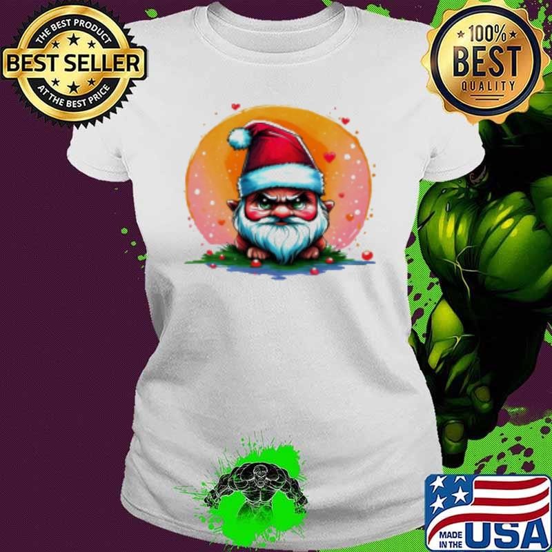 Premium Cartoon Gnome Illustration for Christmas Greetings Ladies tee