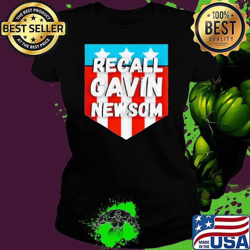 Recall gavin newsom American flag Ladies tee