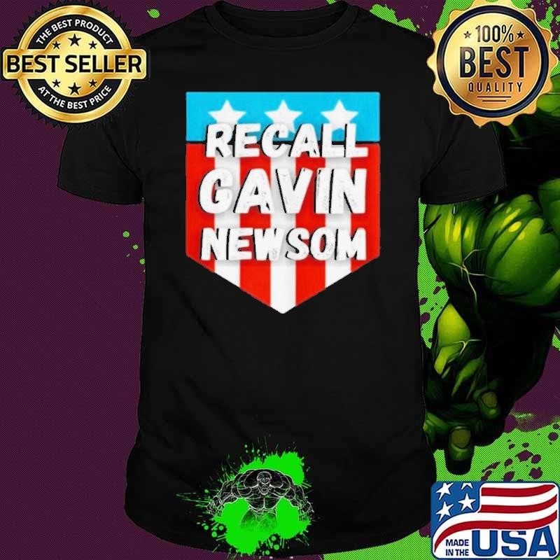 Recall gavin newsom American flag shirt