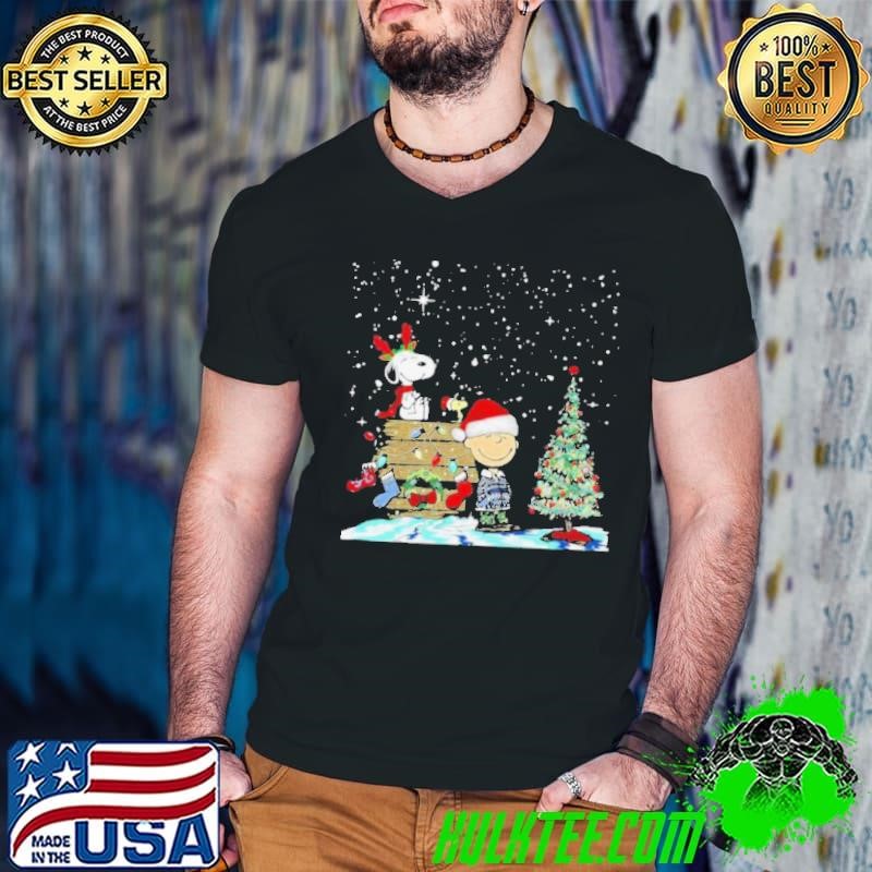 Reindeer Snoopy Santa Charlie Brown and Woodstock Christmas shirt