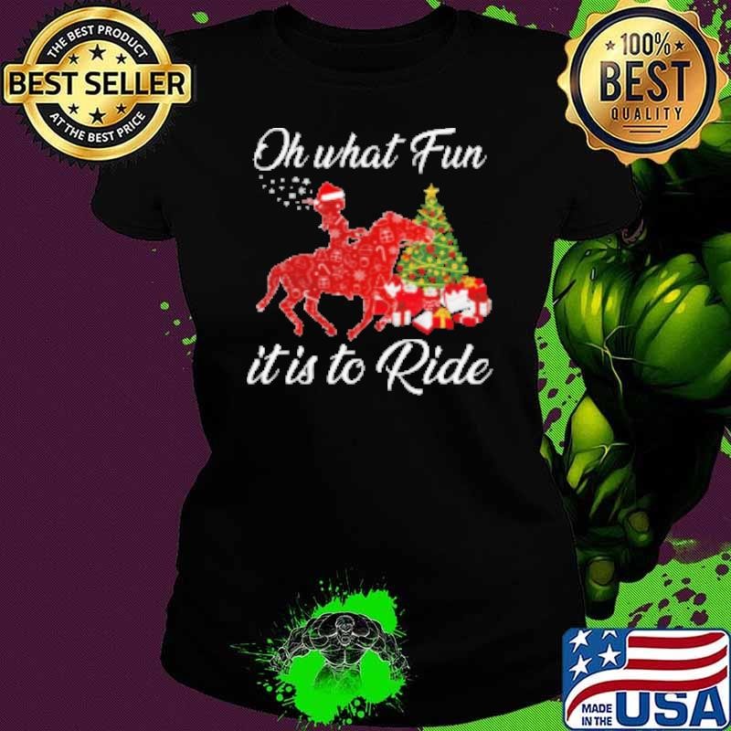 Riding Through A Winter Wonderland Christmas Ladies tee