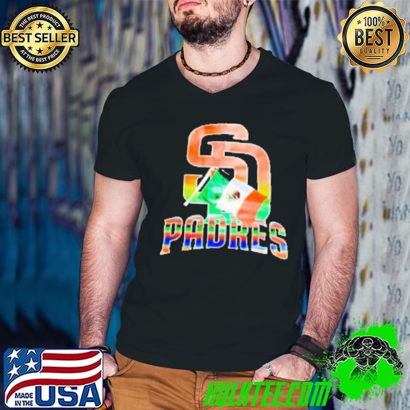 SD Mexican Flag Padres Serape Guys V Neck