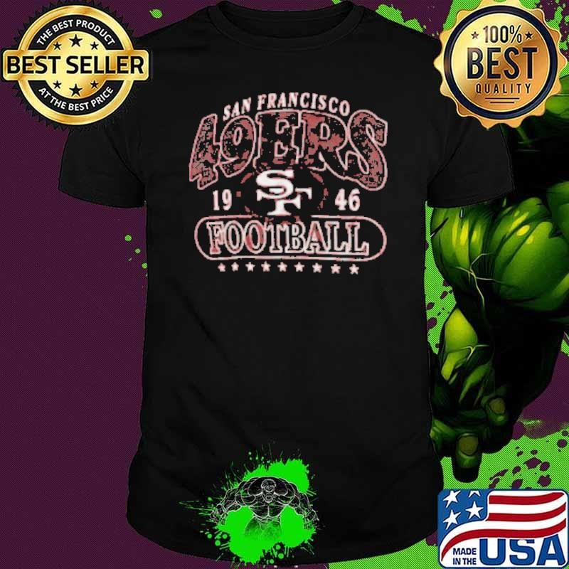 San Francisco 49ers Fanatics Heather Scarlet Official Retro Tri Blend Shirt