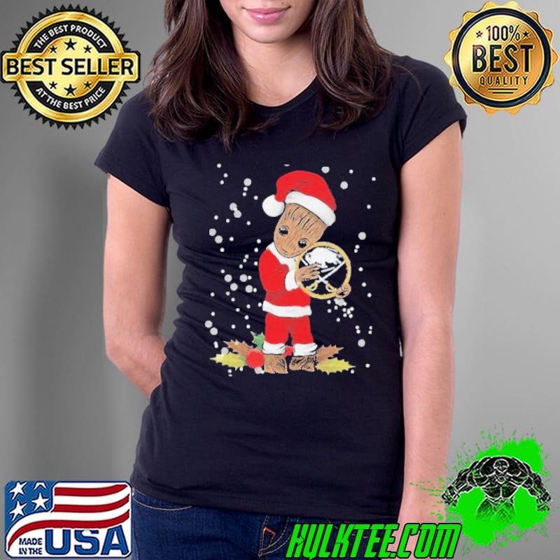 Santa Baby Groot Hug Buffalo Sabres Christmas shirt