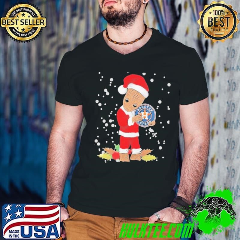 Santa Baby Groot Hug Houston Astros Christmas shirt