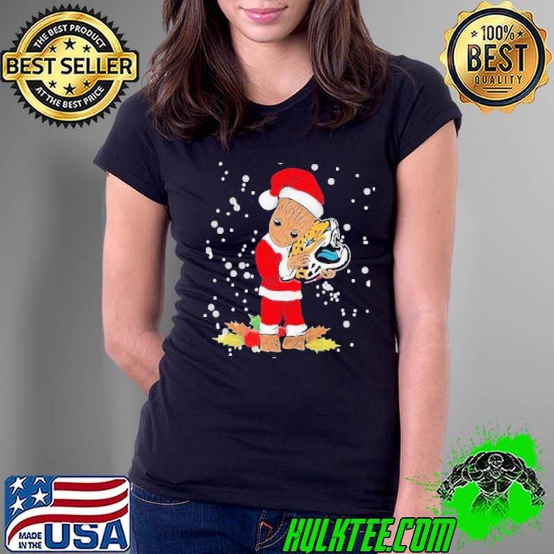 Santa Baby Groot Hug Jacksonville Jaguars Christmas shirt
