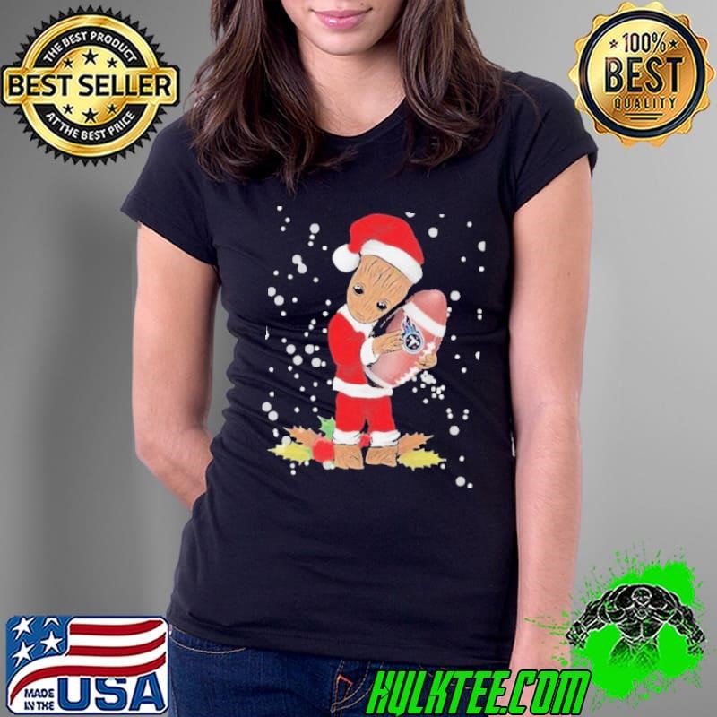 Santa Baby Groot Hug Tennessee Titans Christmas shirt