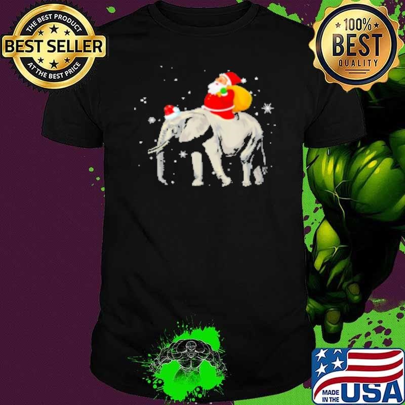 Santa Claus Riding Elephant Christmas Elephant Unisex