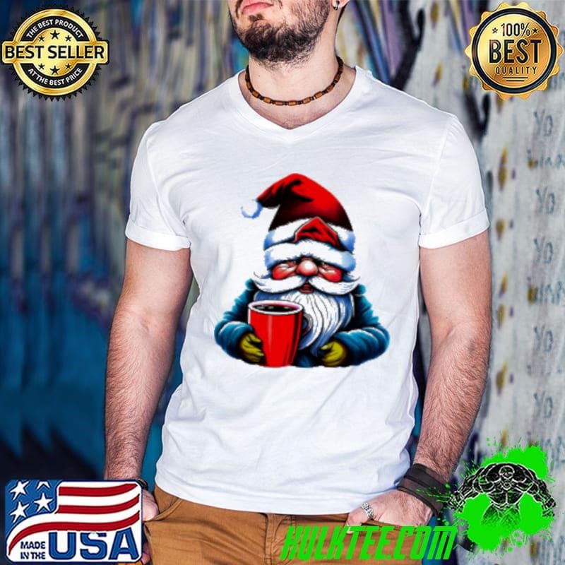 Santa Claus with Red Mug Christmas Guys V Neck