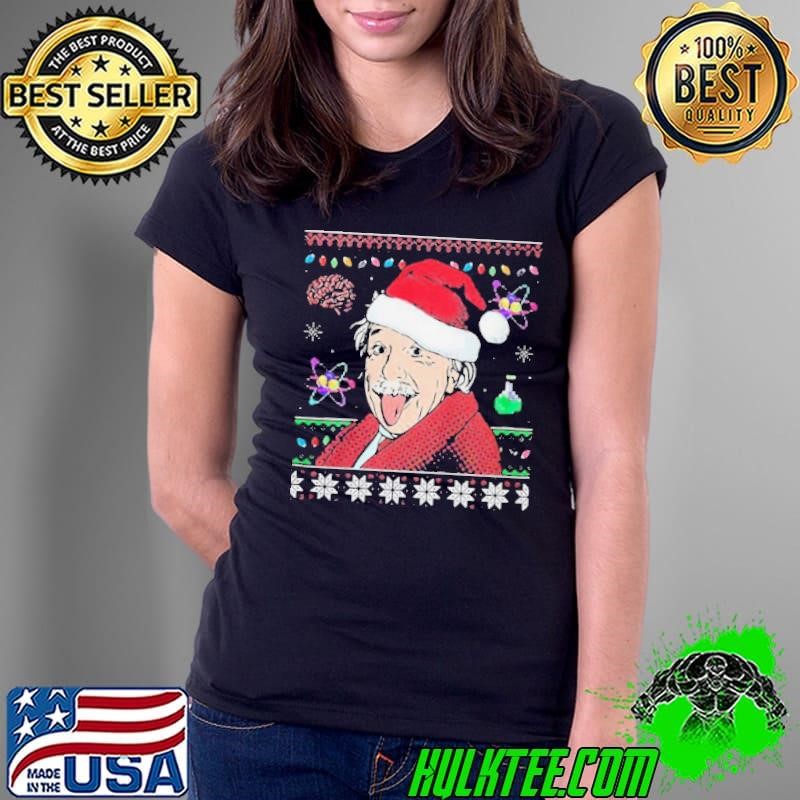 Santa Clause Albert Einstein Genius Physicist Xmas christmas shirt