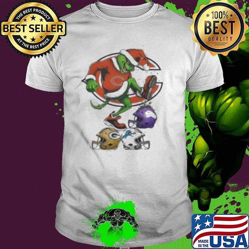 Santa Grinch Chicago Bears Stomp On NFL Teams Christmas 2024 shirt