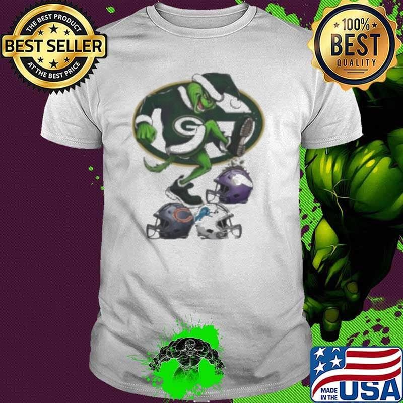 Santa Grinch Green Bay Packers Stomp On NFL Teams Christmas 2024 shirt