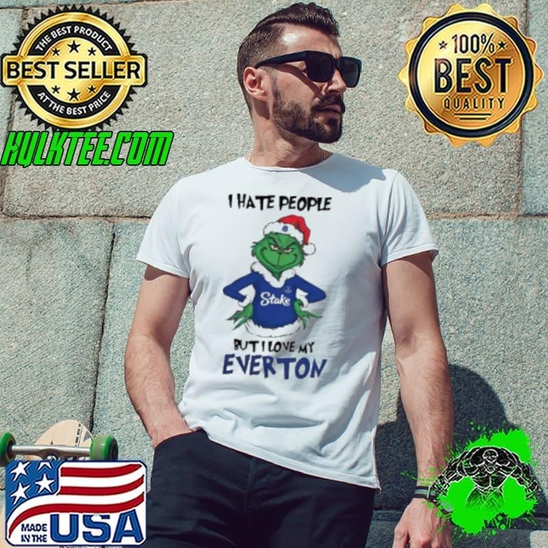Santa Grinch I hate people but I love my Everton 2024 Shirt