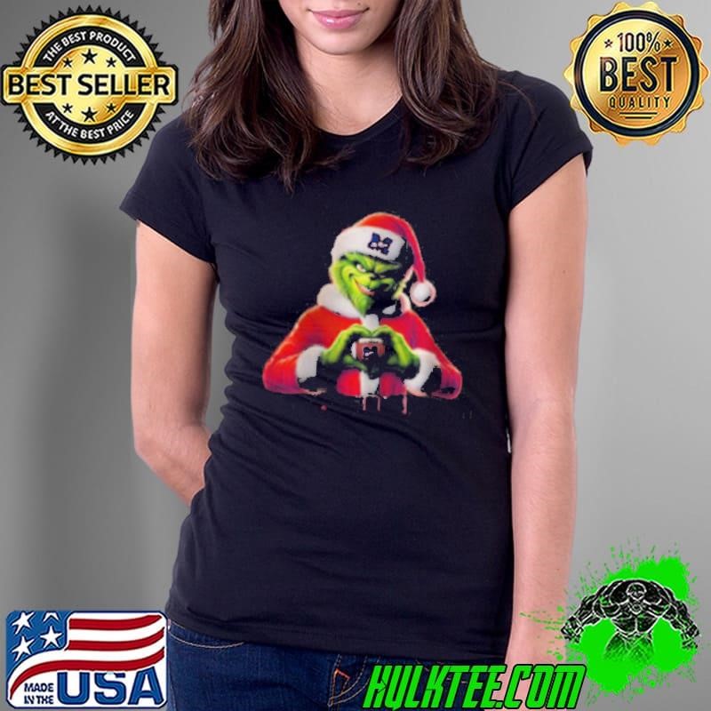 Santa Grinch Love Ole Miss Football Shirt