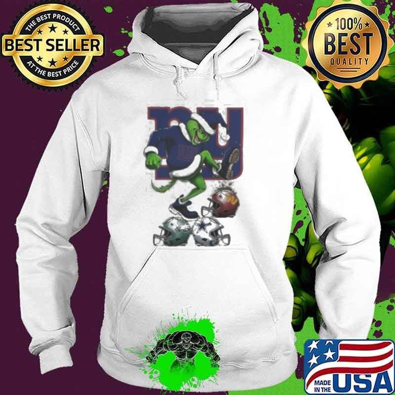 Santa Grinch New York Giants Stomp On NFL Teams Christmas 2024 Hoodie