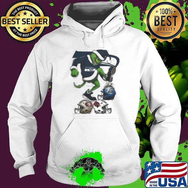 Santa Grinch Seattle Seahawks Stomp On NFL Teams Christmas 2024 Hoodie