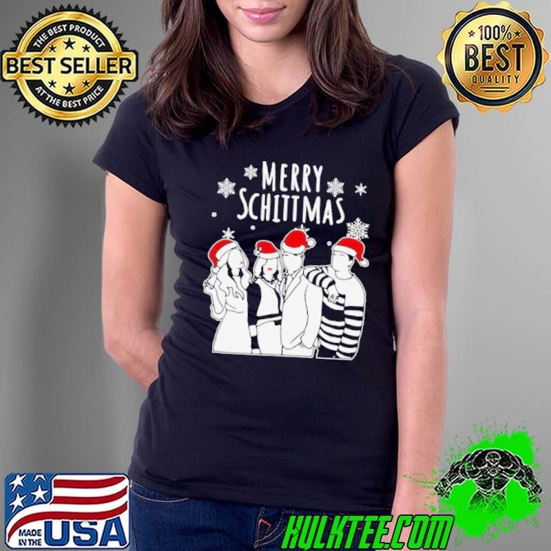 Santa Schitts Creek Merry Schittmas Christmas Ladies Tee