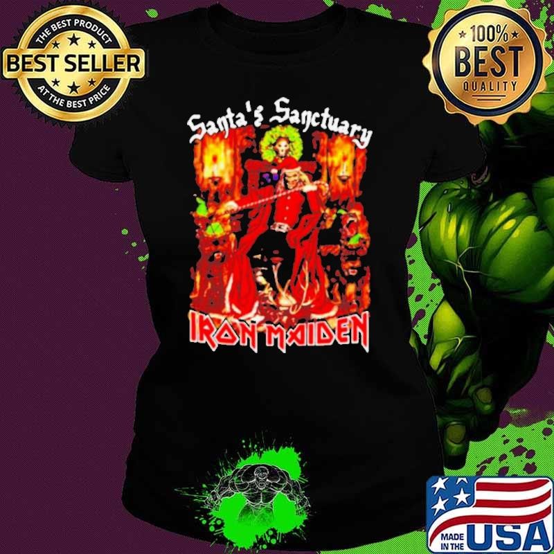 Santas Sanctuary Iron Maiden Ladies tee