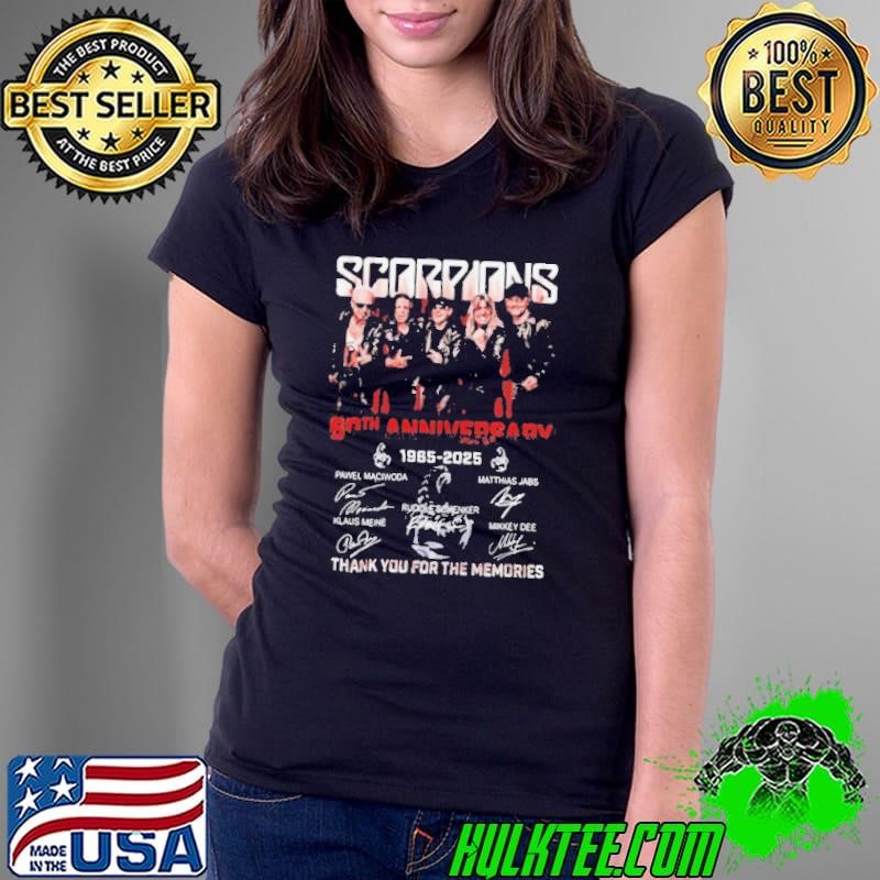 Scorpions Coming 60th Anniversary 1965 2025 Thank You For The Memories Shirt