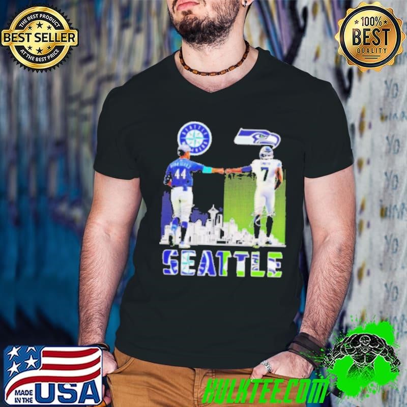 Seattle Mariners Julio Rodriguez x Seattle Seahawks Geno Smith skyline shirt