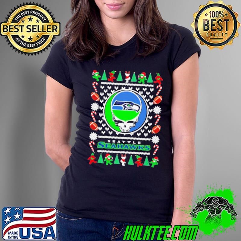 Seattle seahawks grateful dead ugly christmas shirt