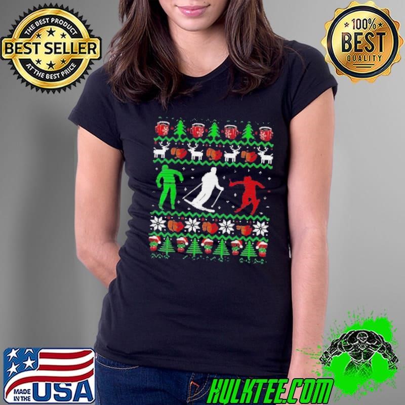 Skiing Coffee Ugly Christmas shirt
