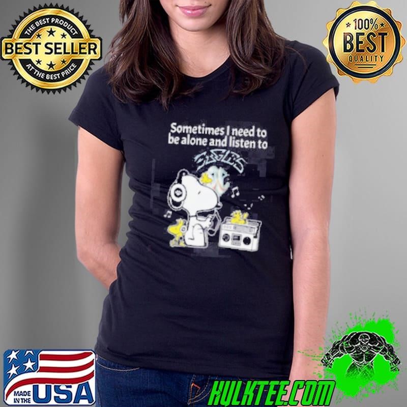 Snoopy And Woodstock Sometimes I Need To Be Alone And Listen To Eagles shirt