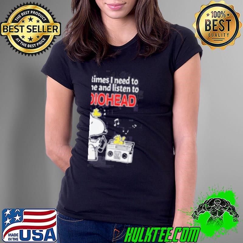 Snoopy And Woodstock Sometimes I Need To Be Alone And Listen To Radiohead shirt
