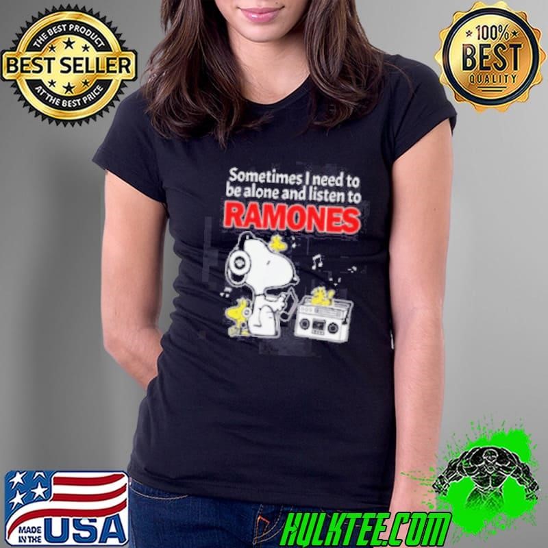Snoopy And Woodstock Sometimes I Need To Be Alone And Listen To Ramones shirt