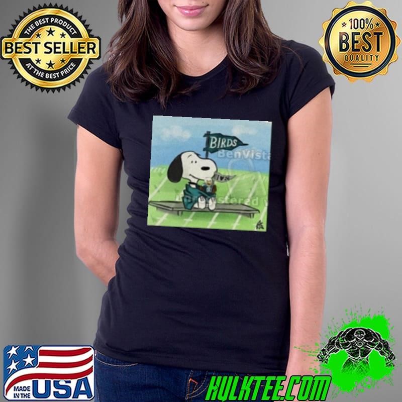 Snoopy Philadelphia Eagles Birds I Love 26 Flag 2024 Ladies Tee