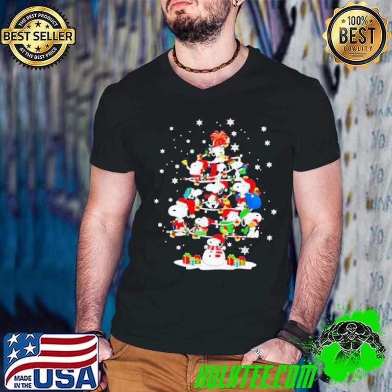 Snoopy Snowman Christmas Tree shirt