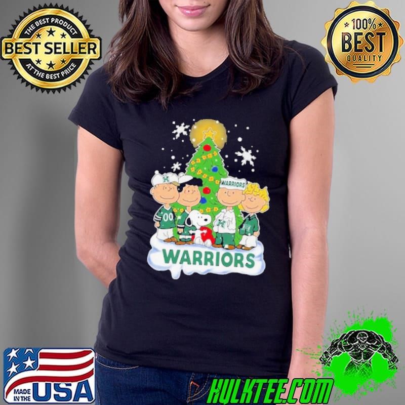 Snoopy The Peanuts Hawaii Rainbow Warriors Christmas Ladies Tee