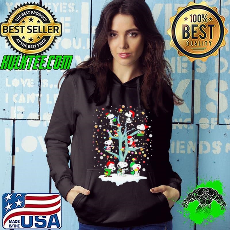 Snoopy Woodstock Christmas tree lights Hoodie