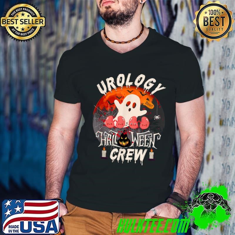 Spooky Urology Boo Crew Urology Nurse Halloween Matching Blood Moon T-Shirt