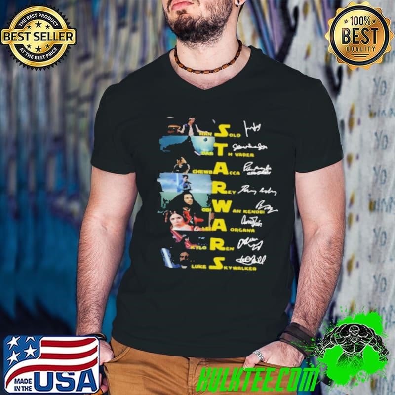 Star Wars Movie Han Solo Darth Vader Chewbacca Rey Obi Wan Kenobi Leia Organa Kylo Ren Luke Skywalker Signature shirt