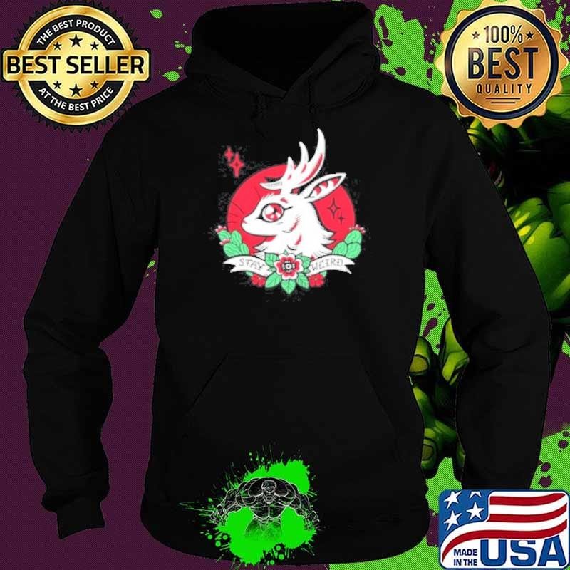 Stay weird jackalope tattoo Hoodie