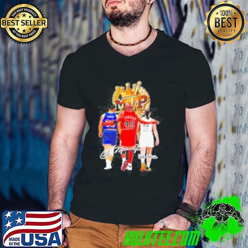 Stephen Curry Michael Jordan And Caitlin Clark MVP Signatures Shirt