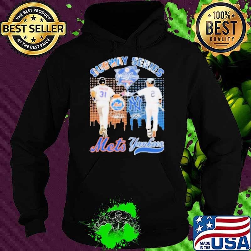 Subway Series Derek Jeter New York Yankees x Mike Piazza New York Mets Signatures Hoodie