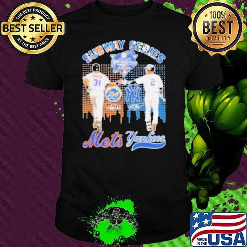 Subway Series Derek Jeter New York Yankees x Mike Piazza New York Mets Signatures Shirt