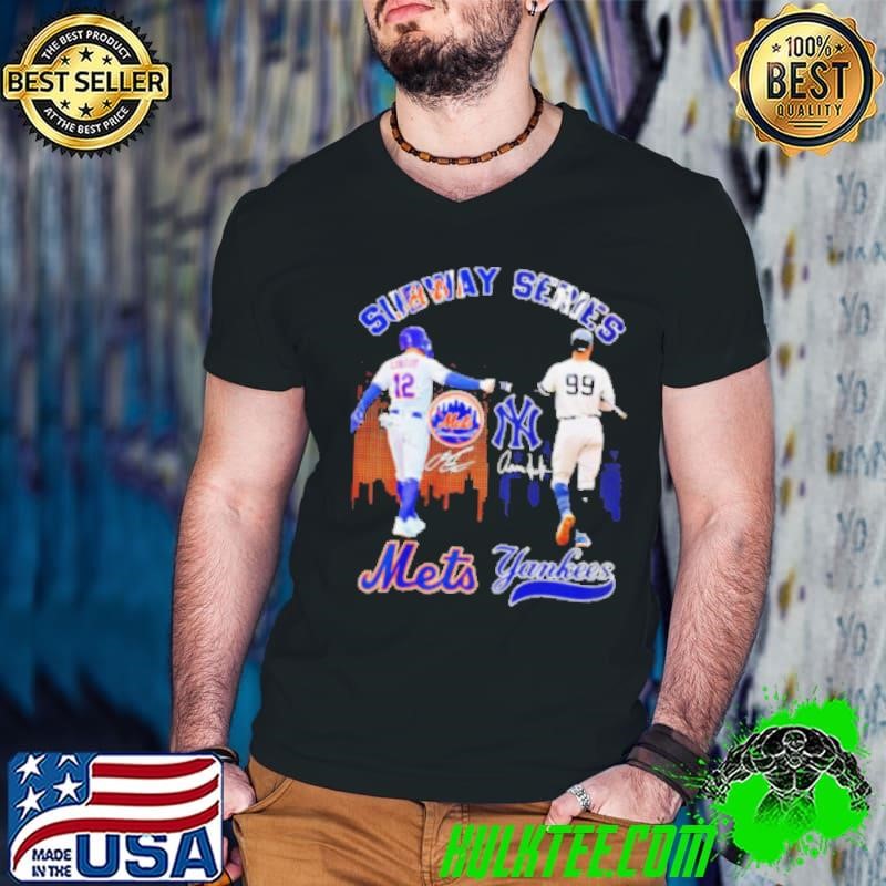 Subway Series New York Mets Lindor and Yankees Juan skyline shirt
