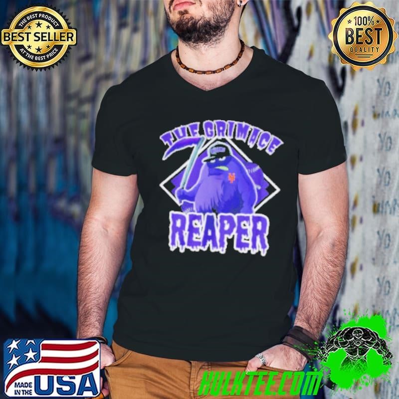 The Grimace Reaper Queens baseball parody MLB shirt